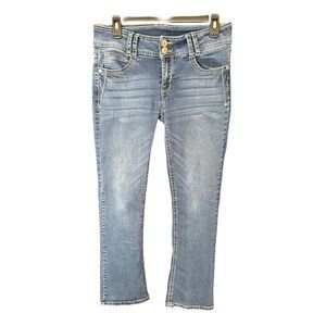 WallFlower Women’s Bootcut Jeans Size 9 Mid Rise Stretch Denim